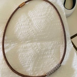 Choker diamond silver necklace